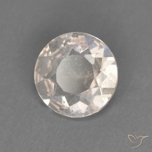 0.51ct Натуральный Оранжево-розовый Морганит, Круглый, VVS-VS