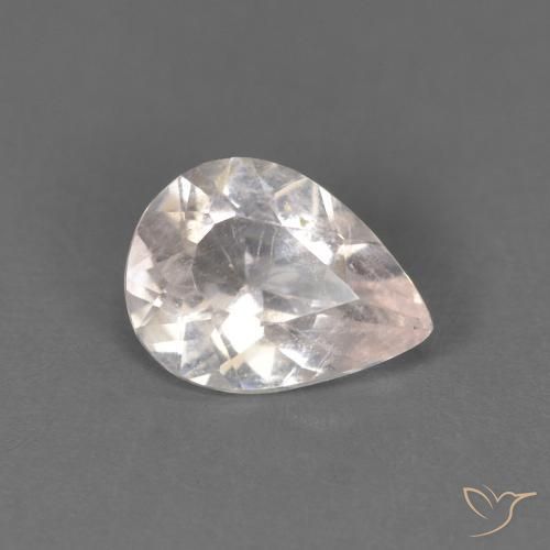 0.59ct Натуральный Очень светло-розовый Морганит, Форма груши, SI