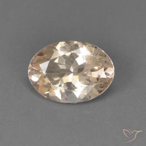 0.89ct Натуральный Light Neutral Orange Морганит, Овал, VVS-VS