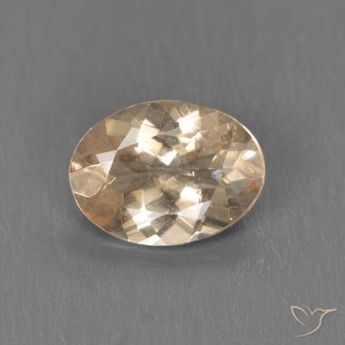 0.88ct Натуральный Светло-оранжевый Морганит, Овал, Чистота VS