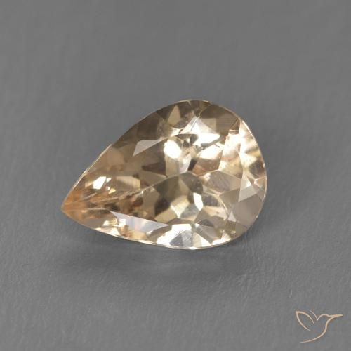 0.83ct Натуральный Светло-оранжевый Морганит, Форма груши, Чистота VS