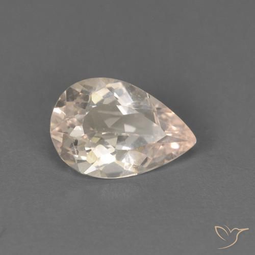 0.52ct Натуральный Очень светло-розовый Морганит, Форма груши, Чистота VS