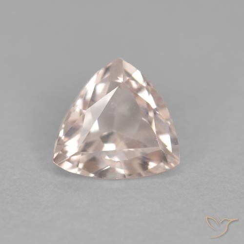 0.37ct Натуральный Medium Light-Pink Морганит, Триллион, VVS-VS