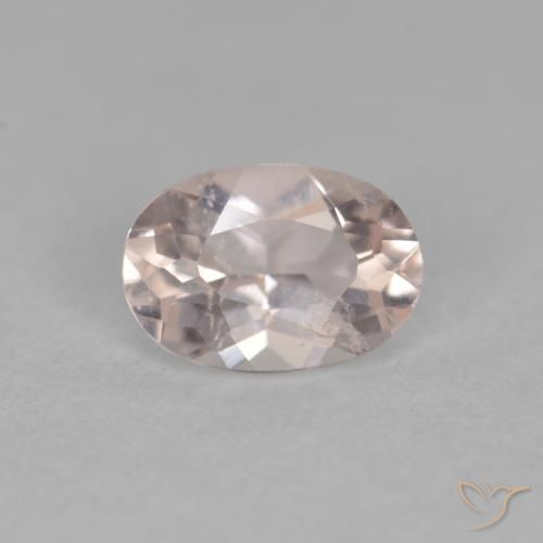 0.38ct Натуральный Оранжево-розовый Морганит, Овал, Чистота VS