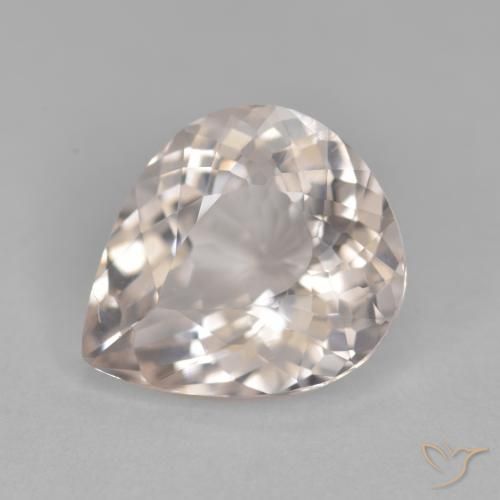 3.35ct Натуральный Оранжево-розовый Морганит, Форма груши, VVS-VS