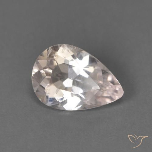 0.51ct Натуральный Очень светло-розовый Морганит, Форма груши, Чистота VS