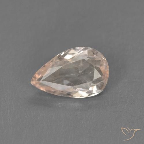 0.32ct Натуральный Оранжево-розовый Морганит, Форма груши, VVS-VS