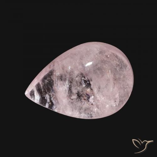 5.10ct Натуральный Средний розовый Морганит, Форма груши, Прозрачный