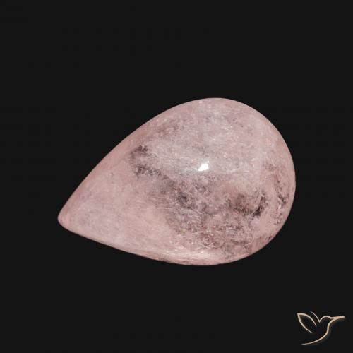 3.89ct Натуральный Фламинго Розовый Морганит, Форма груши, Прозрачный