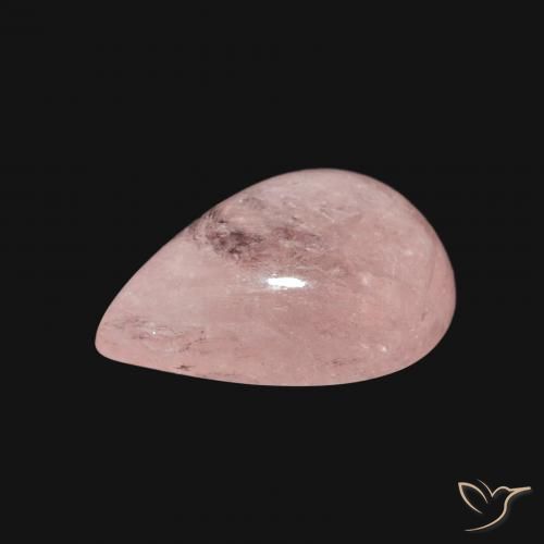 3.89 карата, натуральный Фламинго Розовый Морганит, Форма груши, Прозрачный