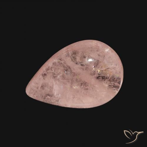 3.29ct Натуральный Светло-розовый Морганит, Форма груши, Прозрачный