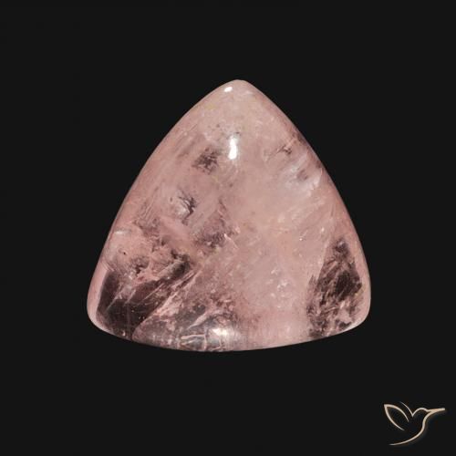 3.87ct Натуральный Светло-розовый Морганит, Триллион, Прозрачный