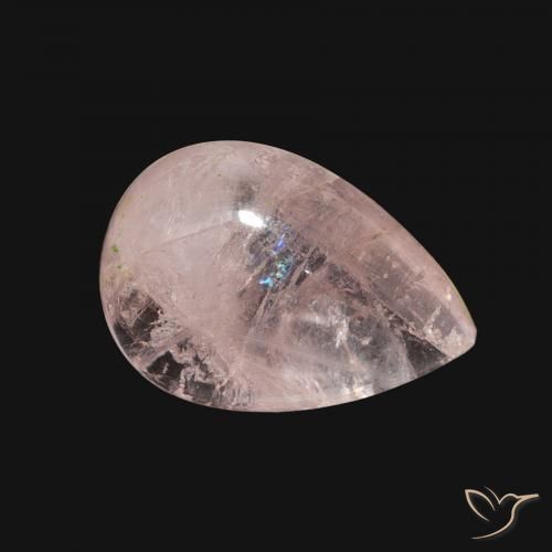 5.89 карата, натуральный Средний розовый Морганит, Форма груши, Прозрачный