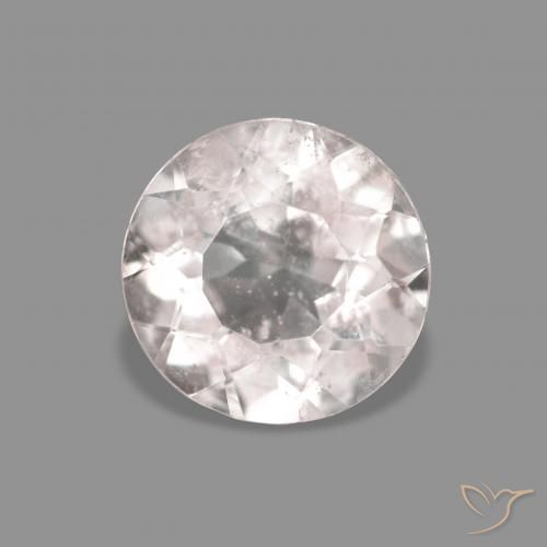 0.52ct Натуральный Очень светло-розовый Морганит, Круглый, VS-SI
