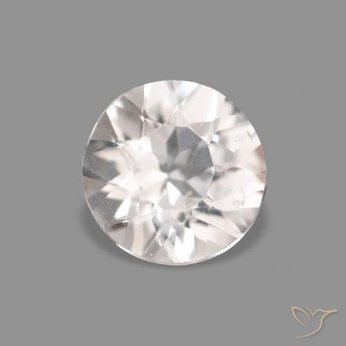 0.26ct Натуральный Очень светло-розовый Морганит, Круглый, VVS-VS
