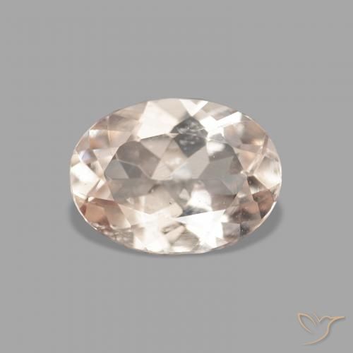 0.96ct Натуральный Очень светло-розовый Морганит, Овал, VVS-VS