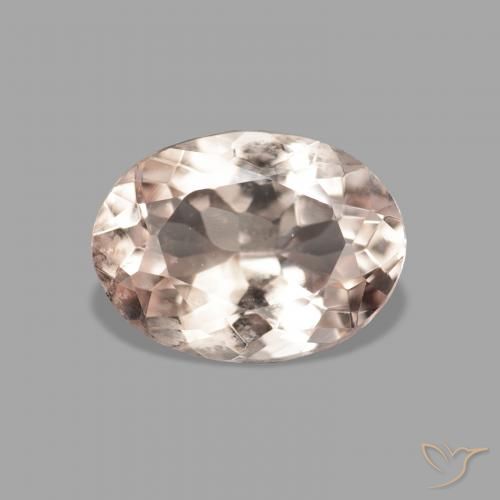 0.95ct Натуральный Medium Light-Pink Морганит, Овал, VVS-VS