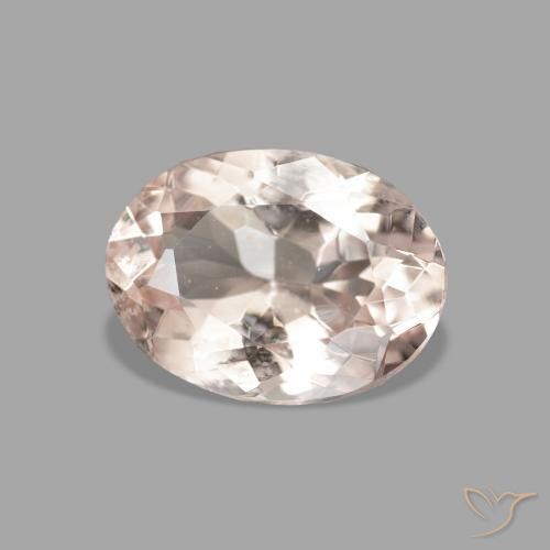 0.95 карата, натуральный Medium Light-Pink Морганит, Овал, VVS-VS