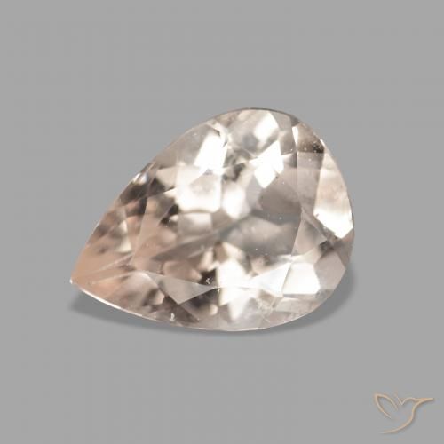 0.92ct Натуральный Средний розовый Морганит, Форма груши, VVS-VS