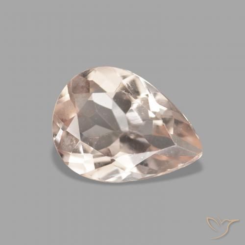 0.83 карата, натуральный Medium Light-Pink Морганит, Форма груши, Чистота VVS