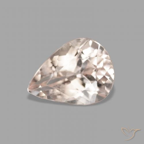 0.94ct Натуральный Оранжево-розовый Морганит, Форма груши, Чистота VVS