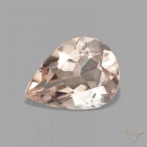 0.95ct Натуральный Средний розовый Морганит, Форма груши, Чистота VVS