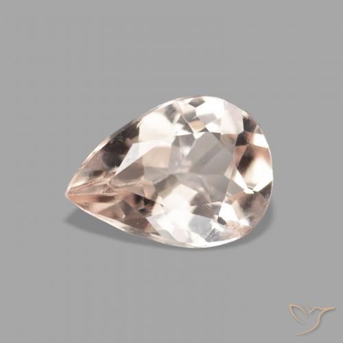 0.78ct Натуральный Medium Light-Pink Морганит, Форма груши, Чистота VVS