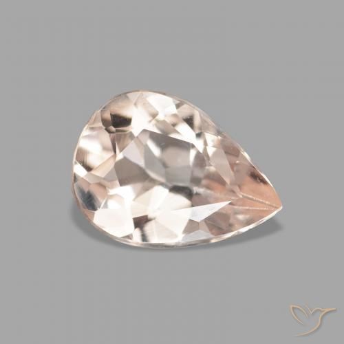 0.78 карата, натуральный Medium Light-Pink Морганит, Форма груши, Чистота VVS