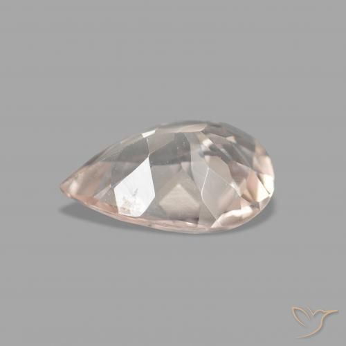 0.78 карата, натуральный Medium Light-Pink Морганит, Форма груши, Чистота VVS