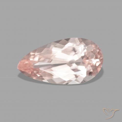 2.48ct Натуральный Средний розовый Морганит, Форма груши, VVS-VS