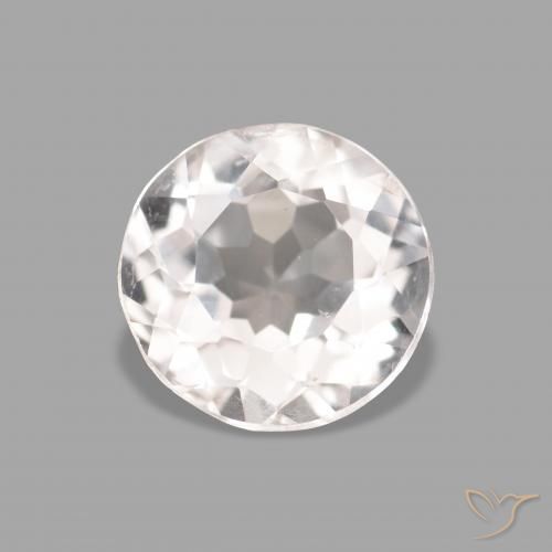 0.64ct Натуральный Очень светло-розовый Морганит, Круглый, Чистота VVS