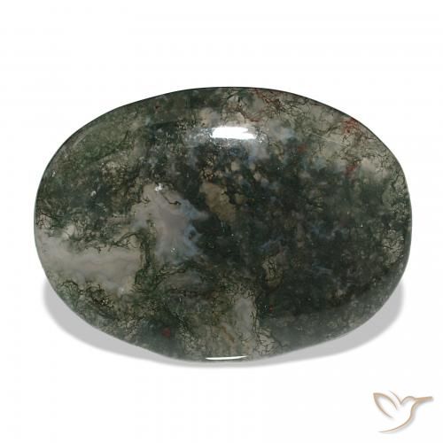 37.71ct Многоцветный Моховой агат, Овал, Полупрозрачный
