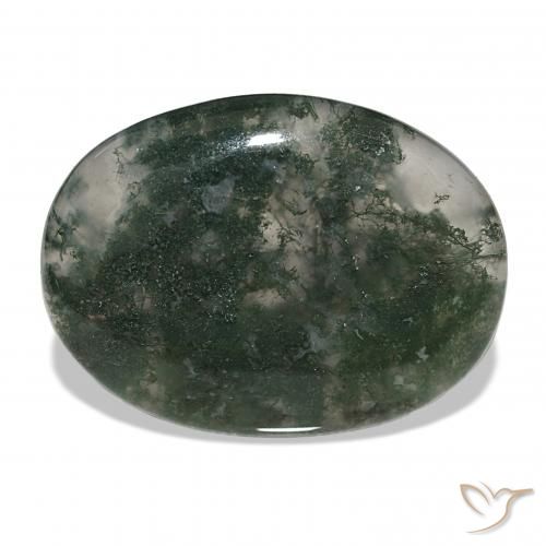39.60ct Многоцветный Моховой агат, Овал, Полупрозрачный