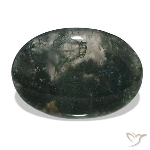 58.50ct Многоцветный Моховой агат, Овал, Полупрозрачный