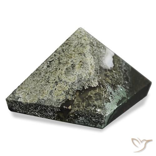 85.25 карата, натуральный Травянисто-зелёный Моховой агат, Квадрат, Непрозрачный