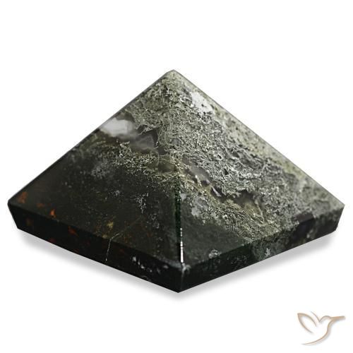 85.25 карата, натуральный Травянисто-зелёный Моховой агат, Квадрат, Непрозрачный