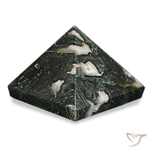 69.86 карата, натуральный Травянисто-зелёный Моховой агат, Квадрат, Непрозрачный