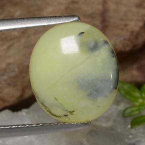 Натуральный Желтый Дендрит Моховой опал 3,18 карата Огранка Овал, Полупрозрачный