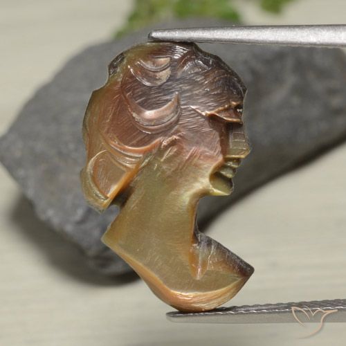 5.07ct Натуральный Дымчатый Перламутр, причудливая, Непрозрачный