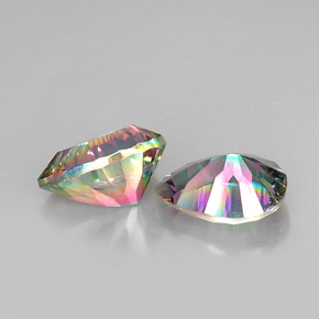  карата, натуральный Радужный верх Мистический кварц, Форма груши, Чистота VVS