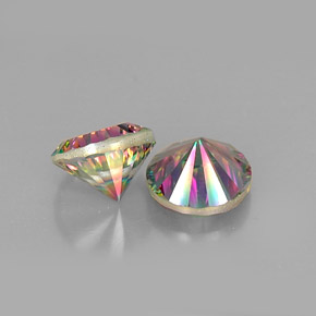  карата, натуральный Радужный верх Мистический кварц, Огранка Круг, VVS-VS