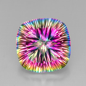 27.53 карата, натуральный Радужный верх Мистический кварц, Подушка Крой, VVS-VS