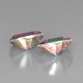  карата, натуральный Радужный верх Мистический кварц, Огранка Овал, VVS-VS