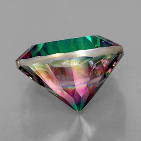7.69 карата, натуральный Радужный верх Мистический кварц, Огранка Круг, VVS-VS