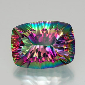 20.66 карата, натуральный Радужный верх Мистический кварц, Подушка Крой, Чистота VVS