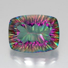 19.59 карата, натуральный Радужный верх Мистический кварц, Подушка Крой, Чистота VVS