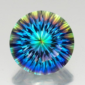 18.36 карата, натуральный Радужный верх Мистический кварц, Огранка Круг, VVS-VS