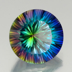 19.24 карата, натуральный Радужный верх Мистический кварц, Огранка Круг, VVS-VS