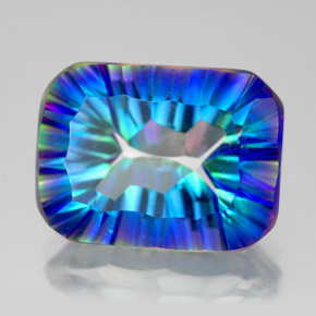 11.00 карата, натуральный Радужный верх Мистический кварц, Изумрудная огранка, VVS-VS