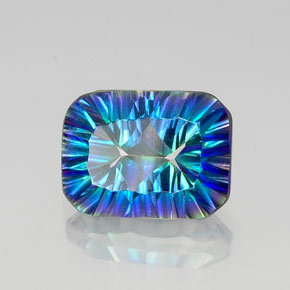 10.52 карата, натуральный Радужный верх Мистический кварц, Изумрудная огранка, Чистота VVS